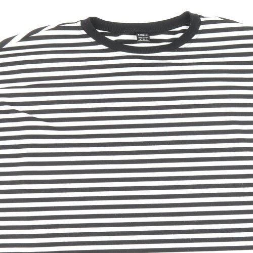 SheIn Womens Multicoloured Striped Polyester Pullover Sweatshirt Size M Pullover