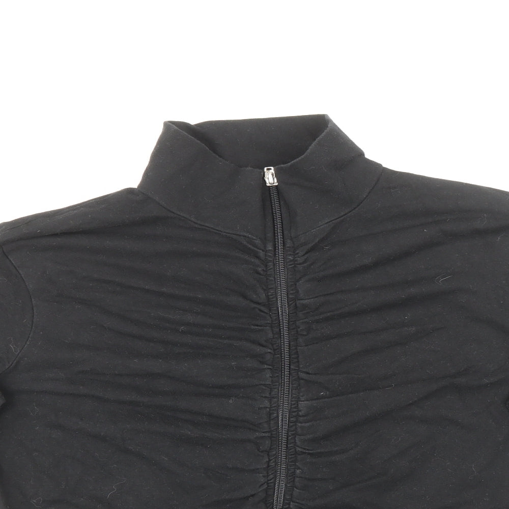 Pineapple Girls Black Jacket Size 16 Years Zip - Rouched Front