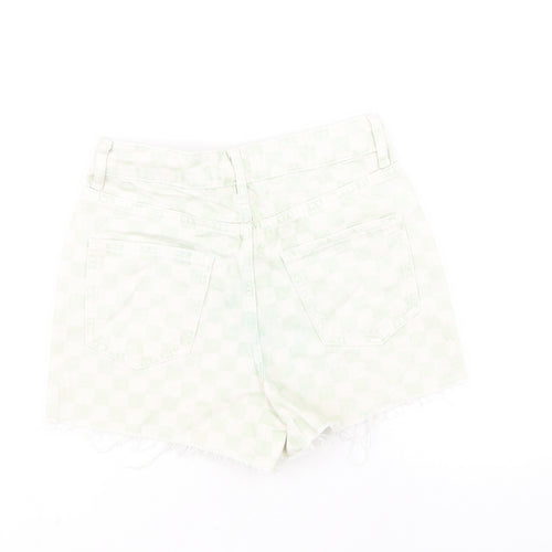 New Look Girls Multicoloured Check Polyester Mom Shorts Size 11 Years L3 in Regular Zip - Raw Hem