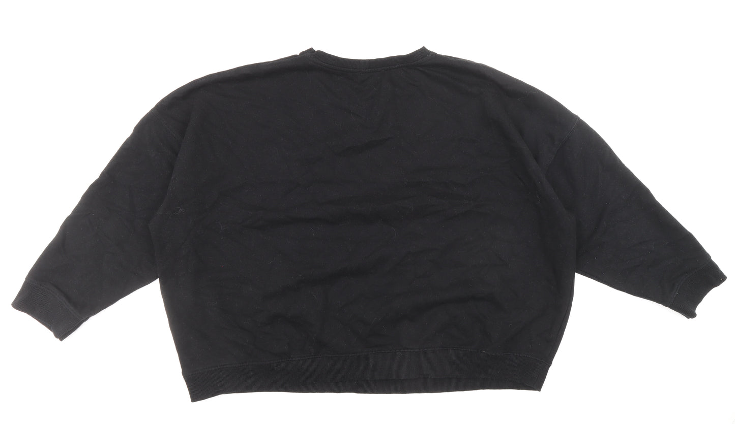 New Look Maternity Womens Black Cotton Pullover Sweatshirt Size 20 Pullover - Koala