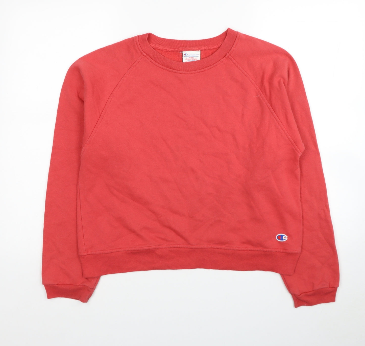 Champion Womens Red Cotton Pullover Sweatshirt Size M Pullover