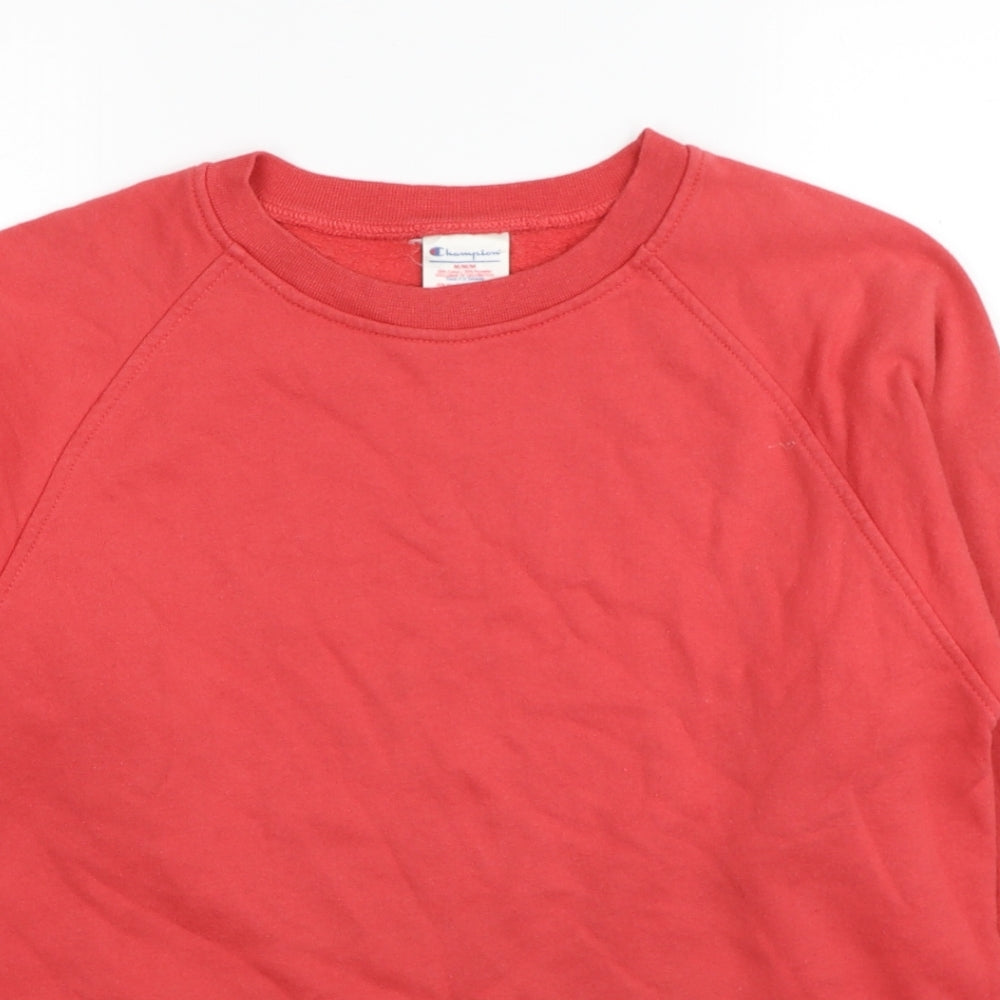 Champion Womens Red Cotton Pullover Sweatshirt Size M Pullover