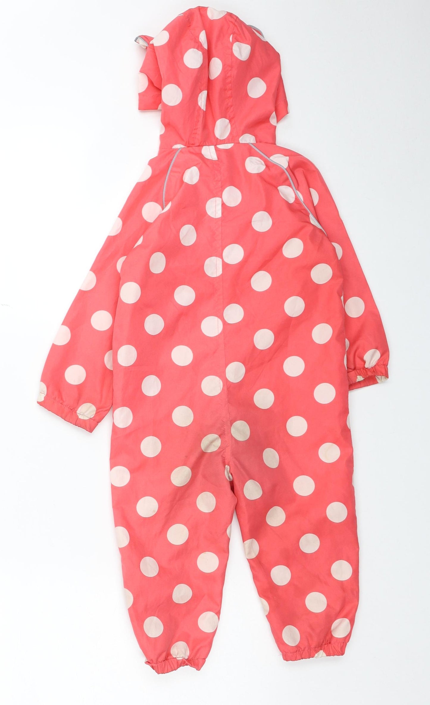 Mothercare Girls Pink Polka Dot 3-in-1 Jacket Snowsuit Size 12-18 Months Zip - Kitty Print
