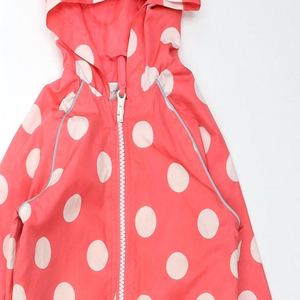 Mothercare Girls Pink Polka Dot 3-in-1 Jacket Snowsuit Size 12-18 Months Zip - Kitty Print