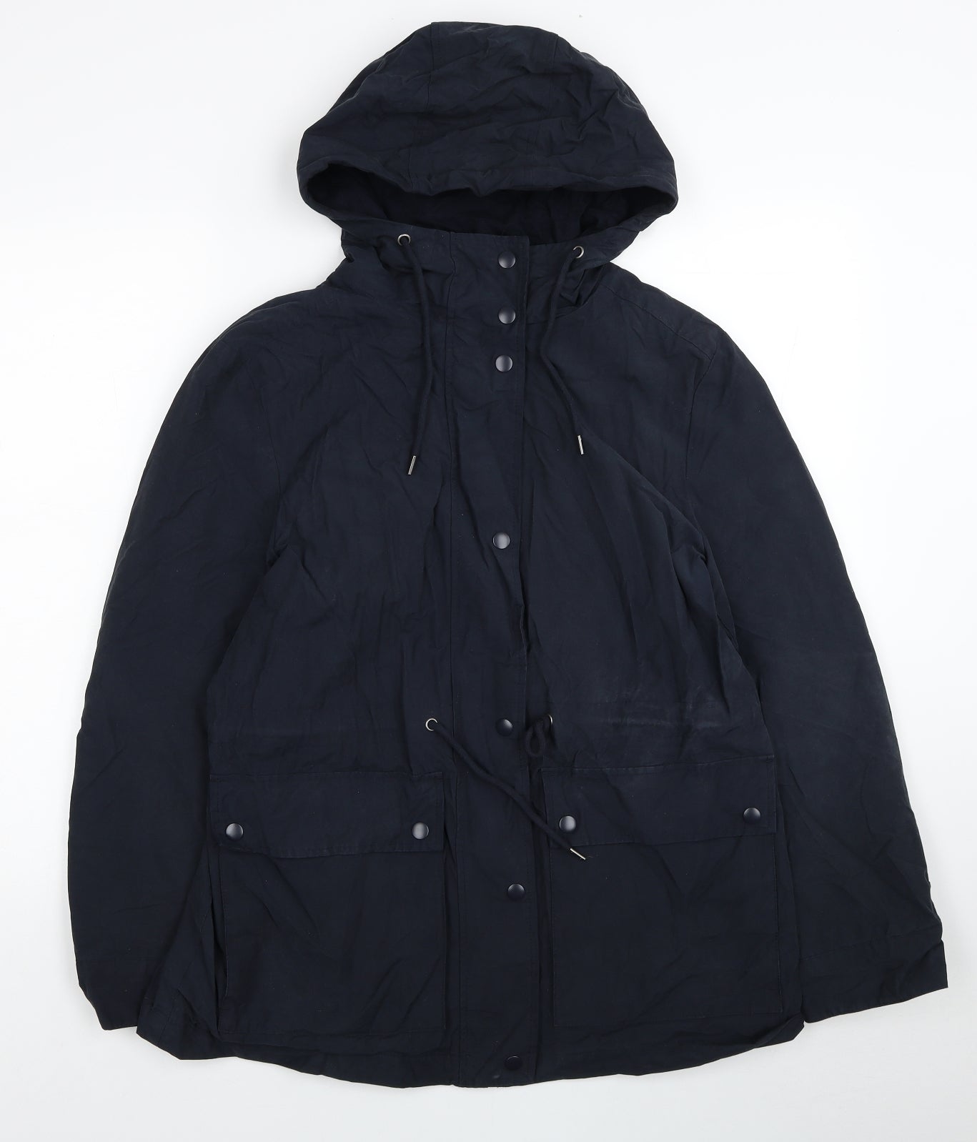 Marks and Spencer Womens Blue Rain Coat Coat Size 14 Zip