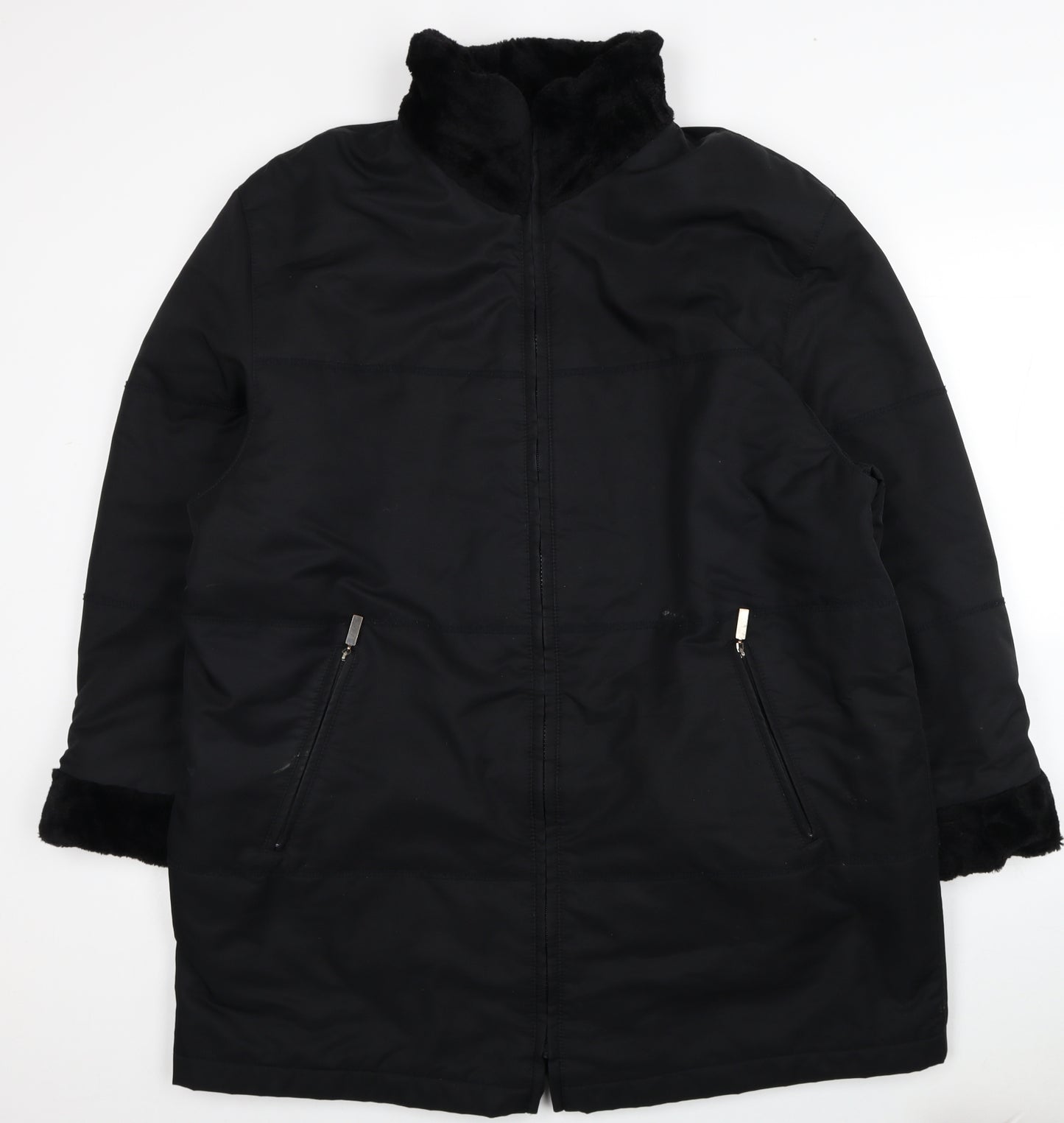 Goldix Womens Black Jacket Coat Size 14 Zip