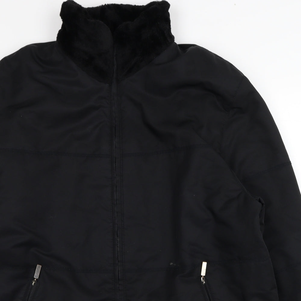 Goldix Womens Black Jacket Coat Size 14 Zip