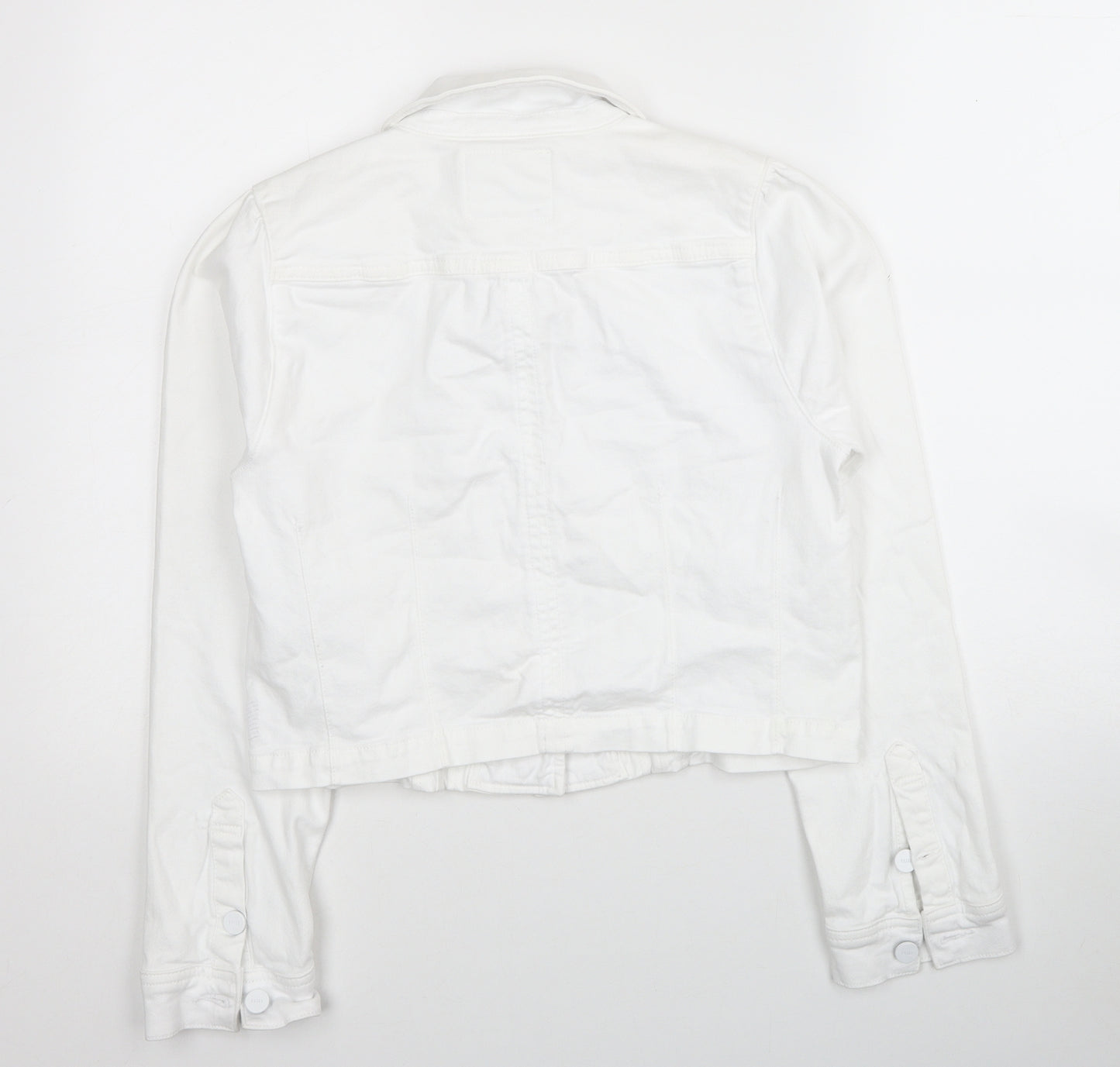 Peige Womens White Jacket Size S Button