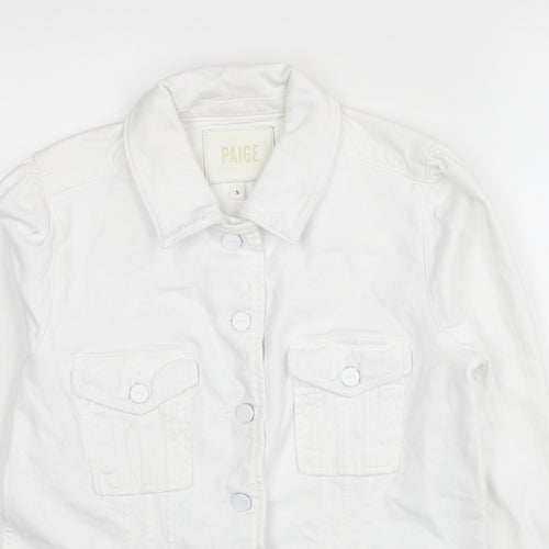 Peige Womens White Jacket Size S Button