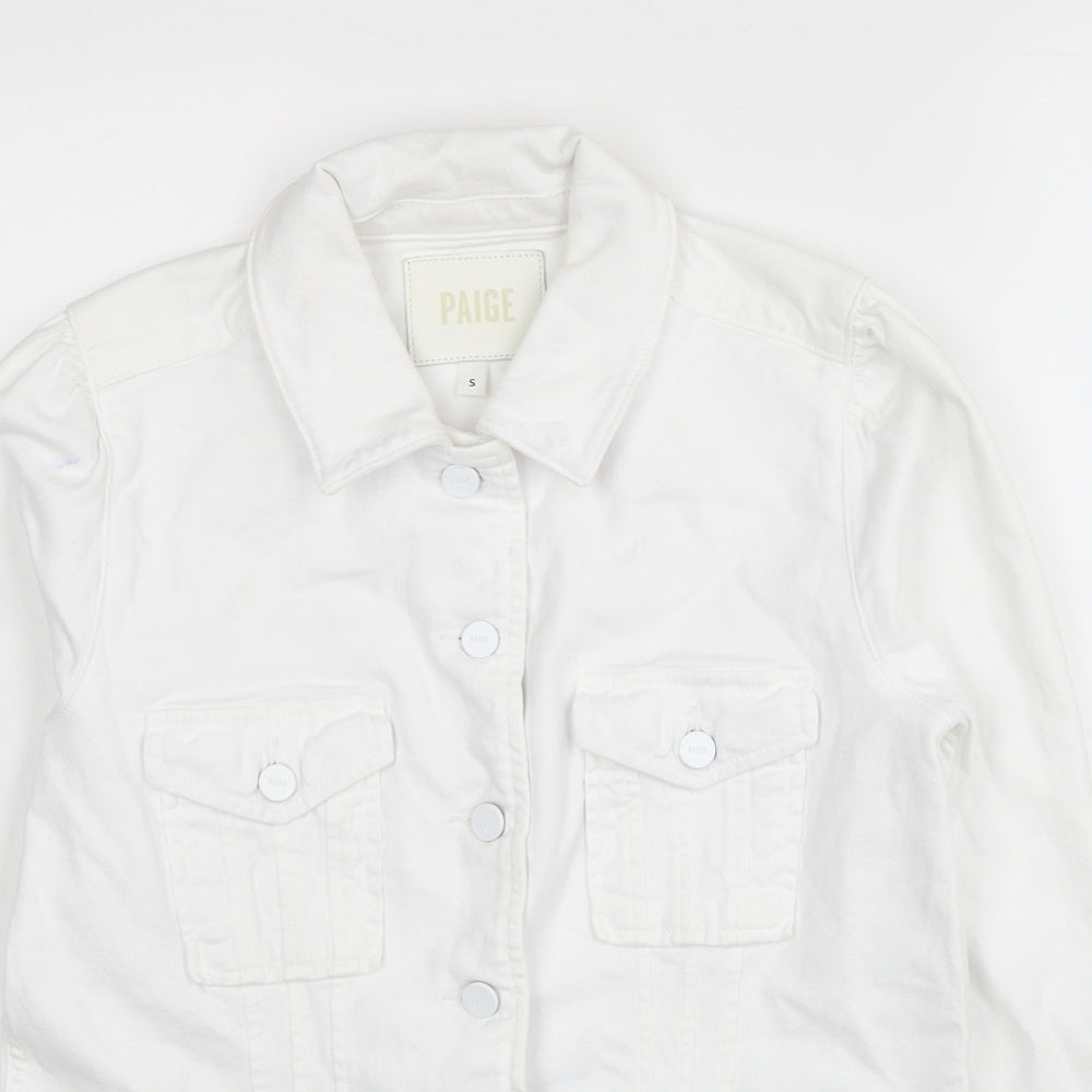 Peige Womens White Jacket Size S Button