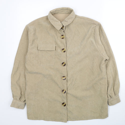 Nasty Gal Womens Beige Jacket Size 6 Button