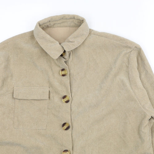 Nasty Gal Womens Beige Jacket Size 6 Button