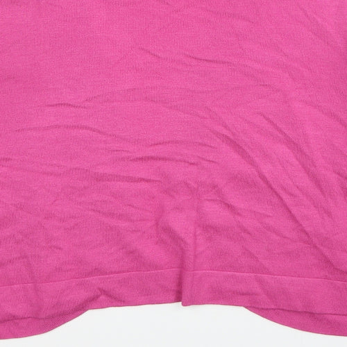 Debenhams Womens Pink V-Neck Viscose Shrug Jumper Size 16