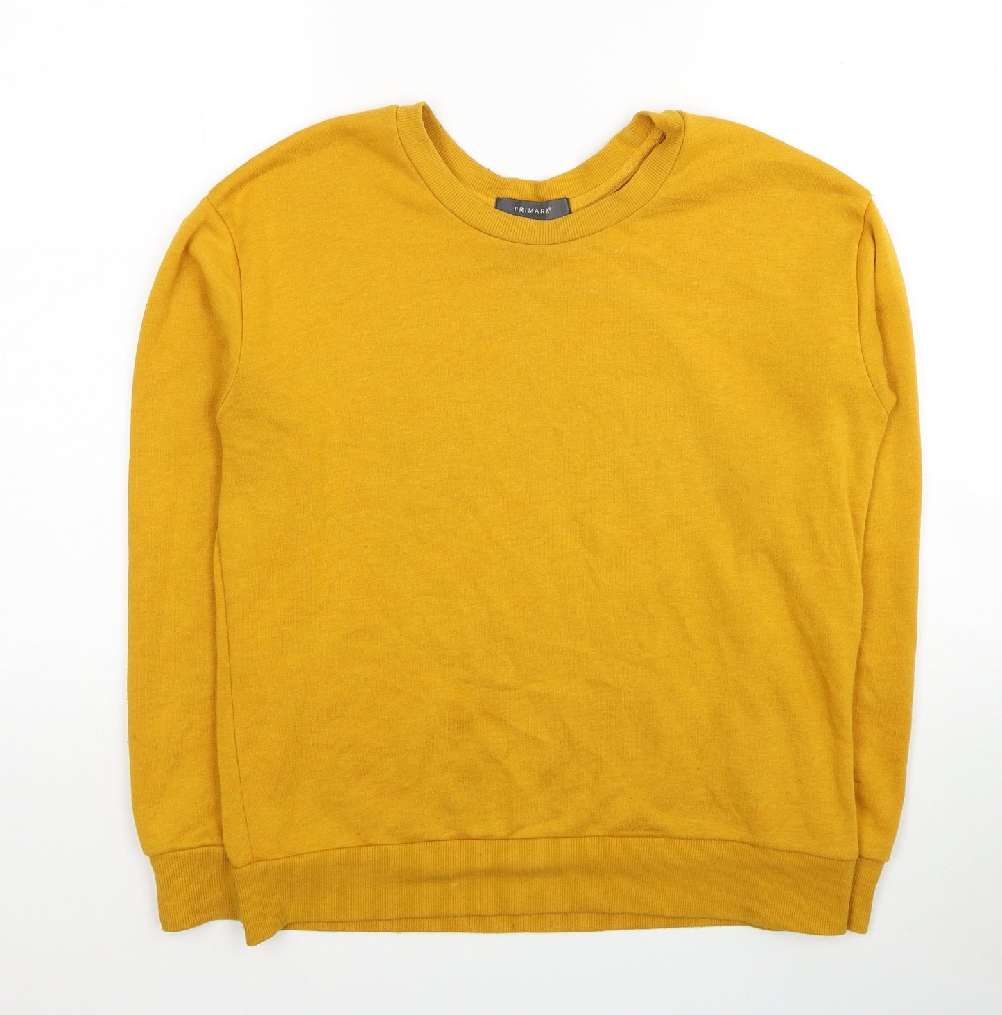 Primark Womens Yellow Polyester Pullover Sweatshirt Size 10 Pullover