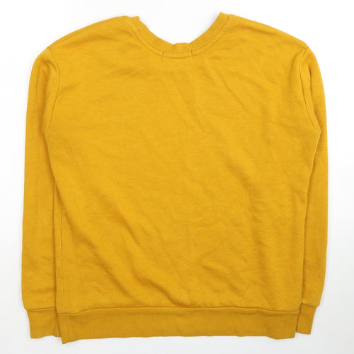 Primark Womens Yellow Polyester Pullover Sweatshirt Size 10 Pullover