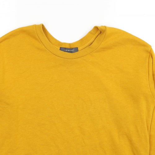 Primark Womens Yellow Polyester Pullover Sweatshirt Size 10 Pullover
