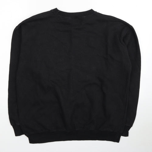 D&H Clothing Mens Black Polyester Pullover Sweatshirt Size M - Stay Dope