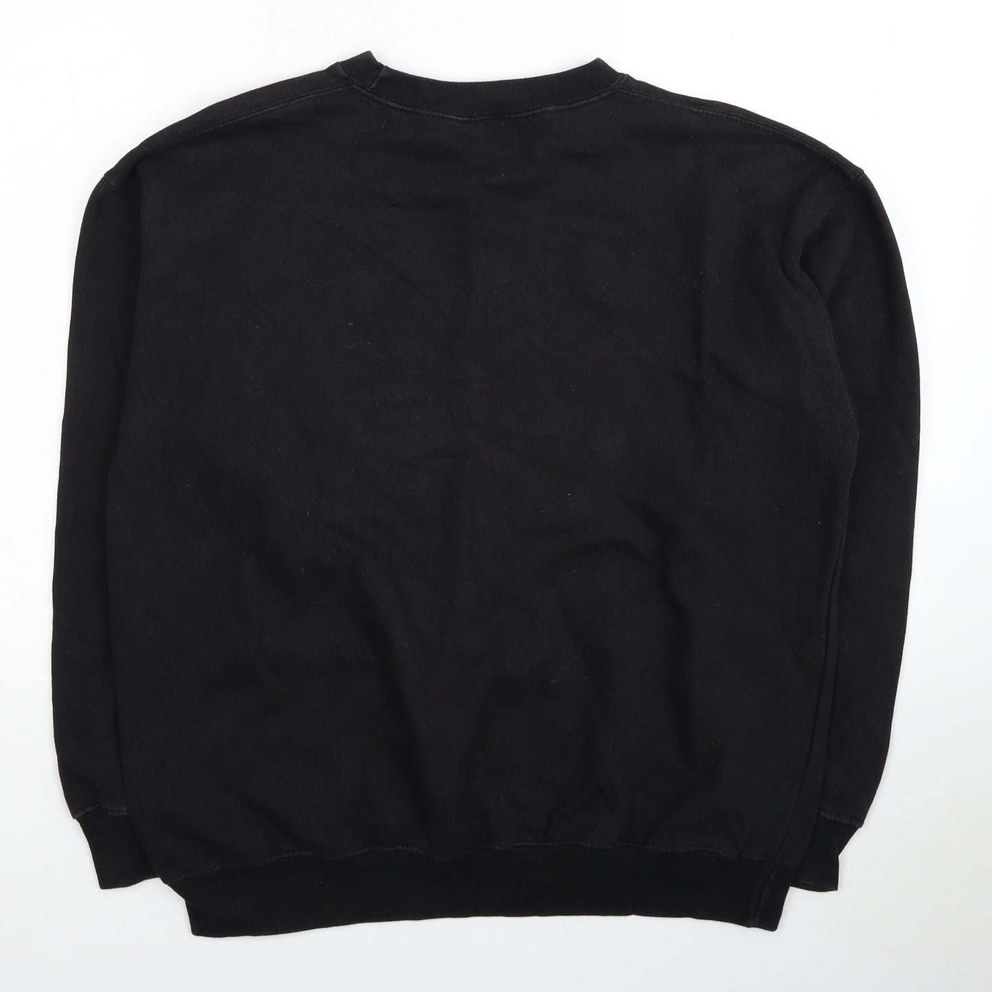 D&H Clothing Mens Black Polyester Pullover Sweatshirt Size M - Stay Dope