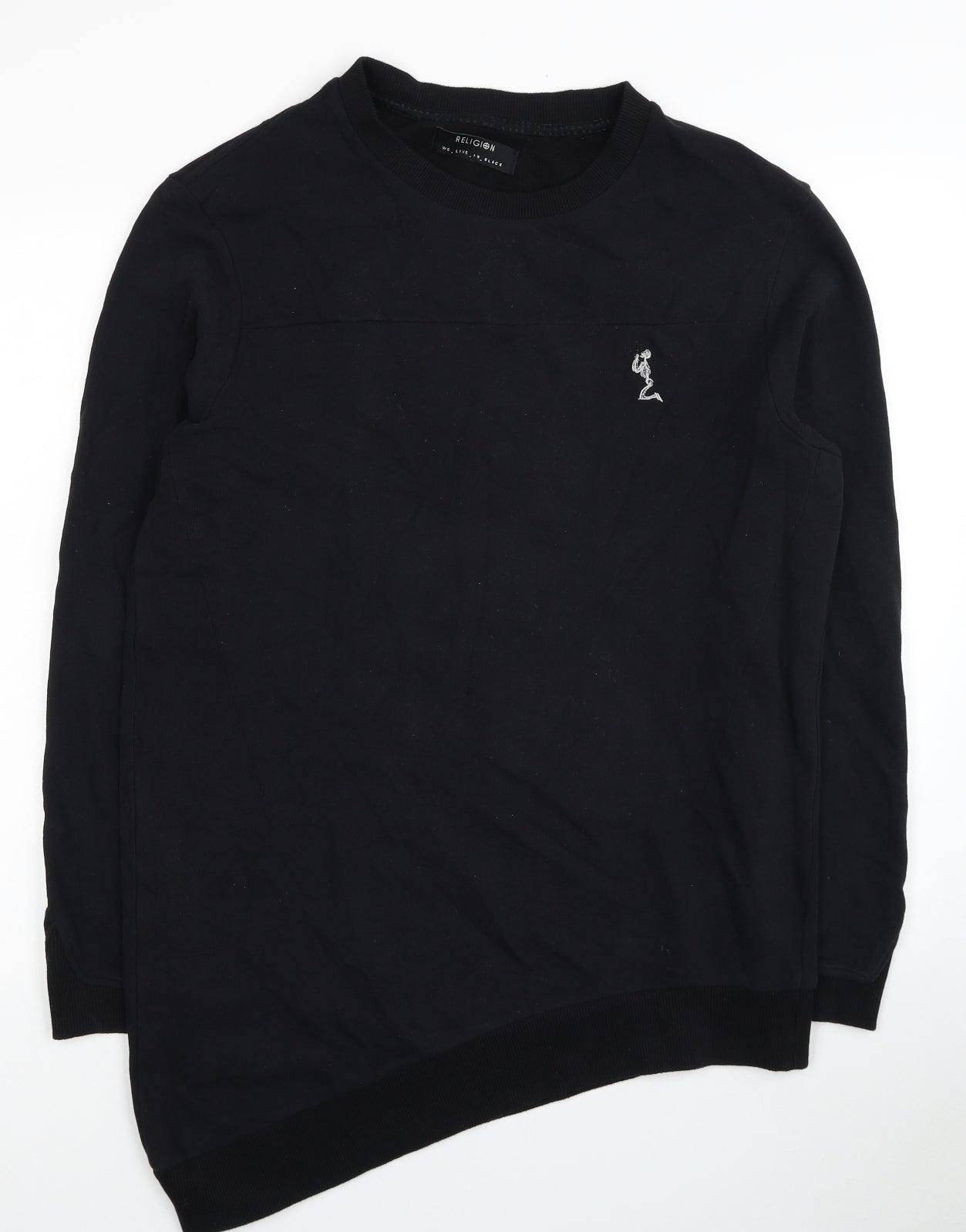 Religion Womens Black Cotton Pullover Sweatshirt Size M Pullover - Asymmetric