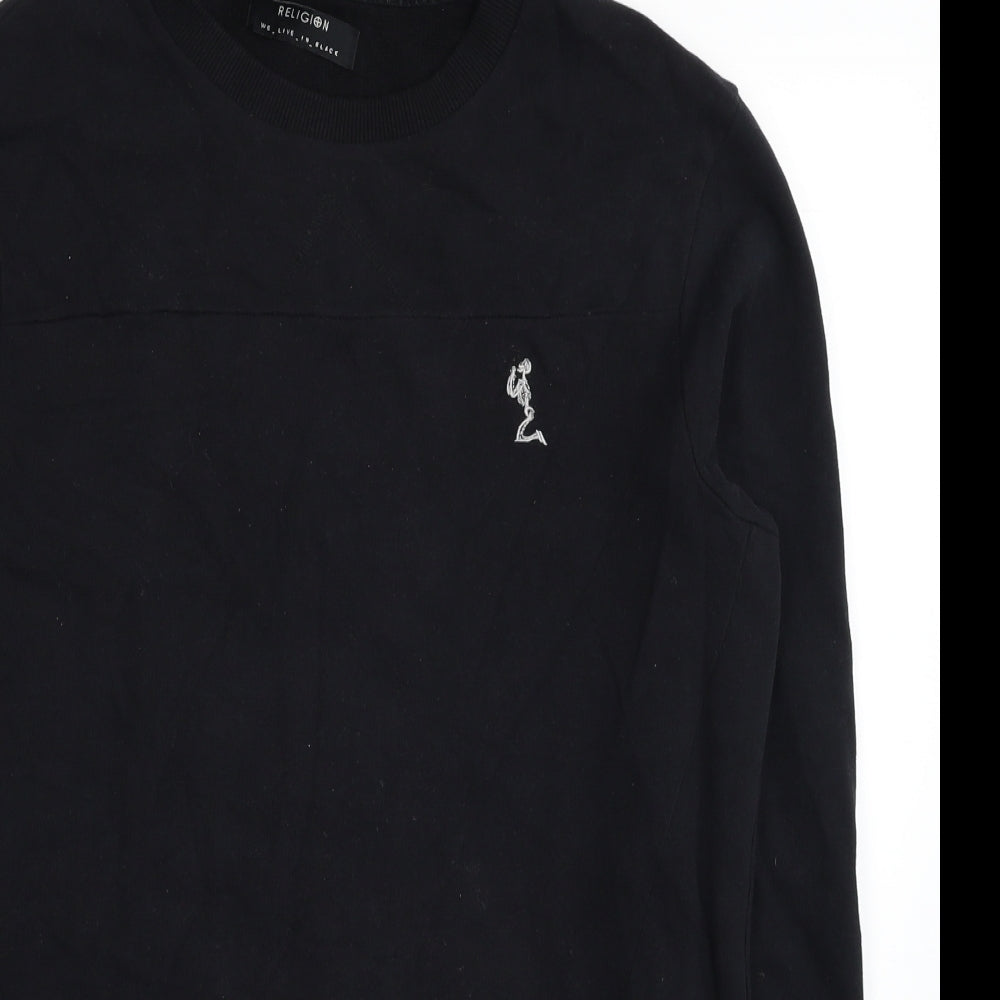 Religion Womens Black Cotton Pullover Sweatshirt Size M Pullover - Asymmetric