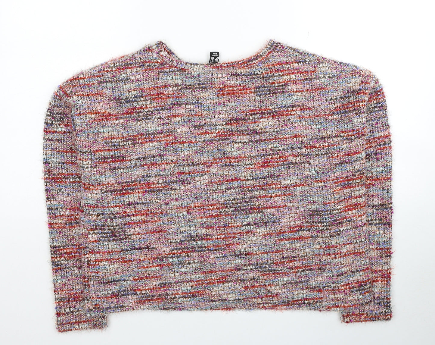 New Look Womens Multicoloured Round Neck Polyester Pullover Jumper Size M