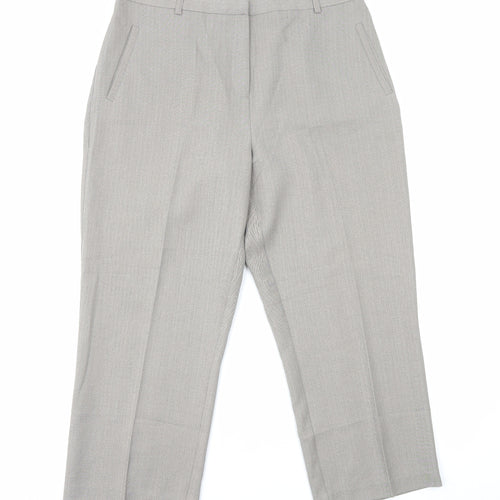 Classics Womens Grey Polyester Trousers Size 34 in L23 in Regular Zip