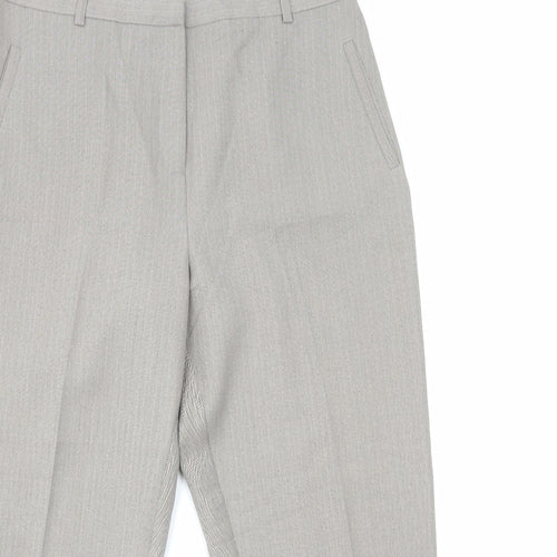 Classics Womens Grey Polyester Trousers Size 34 in L23 in Regular Zip