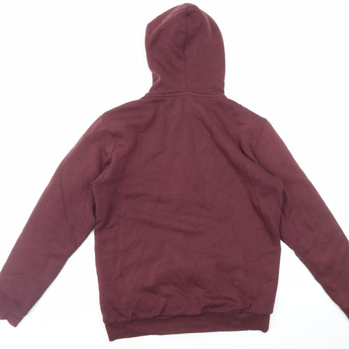 DC Mens Red Polyester Full Zip Hoodie Size M