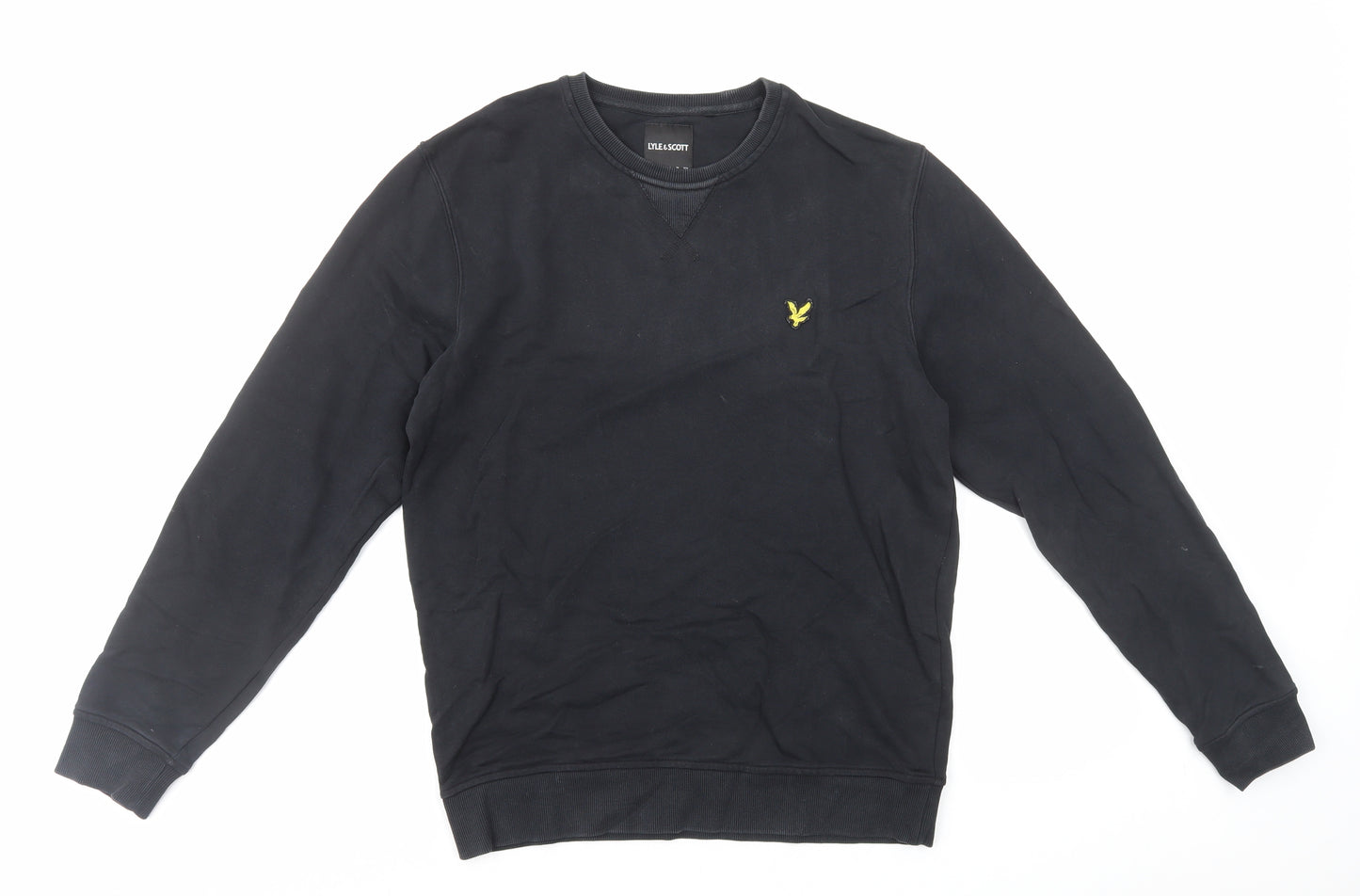 Lyle & Scott Mens Black Cotton Pullover Sweatshirt Size M