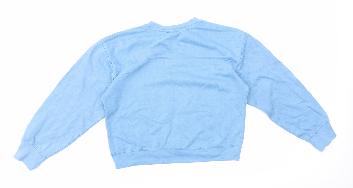 Zara Womens Blue Polyester Pullover Sweatshirt Size M Pullover