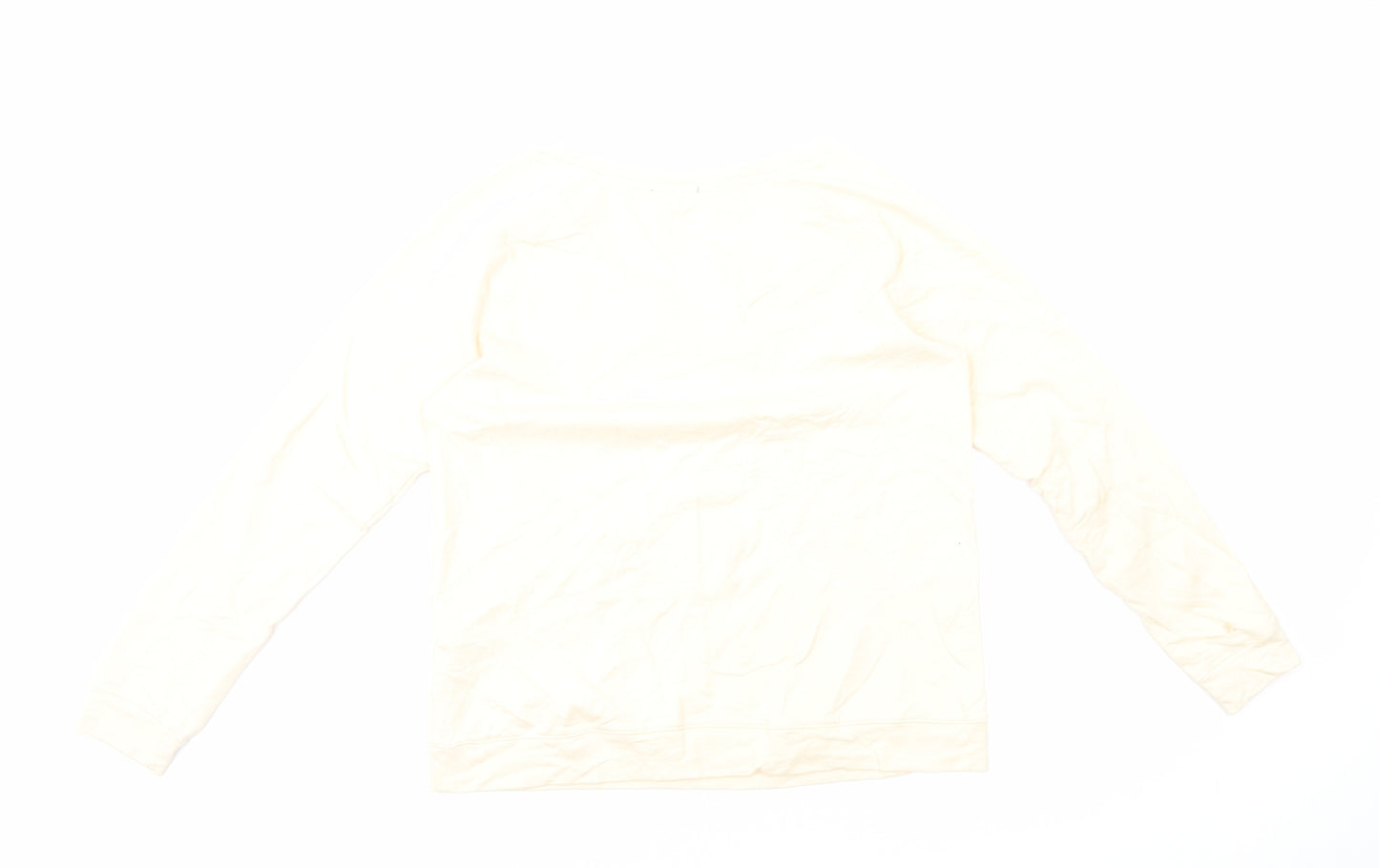 ESMARA Womens Beige Cotton Pullover Sweatshirt Size 10 Pullover