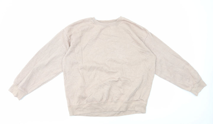 New Look Womens Brown Cotton Pullover Sweatshirt Size L Pullover
