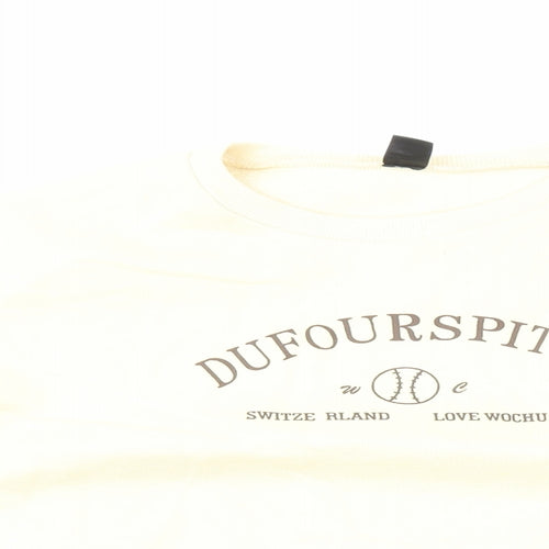 SheIn Womens Ivory Polyester Pullover Sweatshirt Size S Pullover