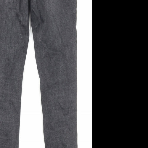 Marks and Spencer Womens Black Cotton Skinny Jeans Size 12 L27 in Regular Zip