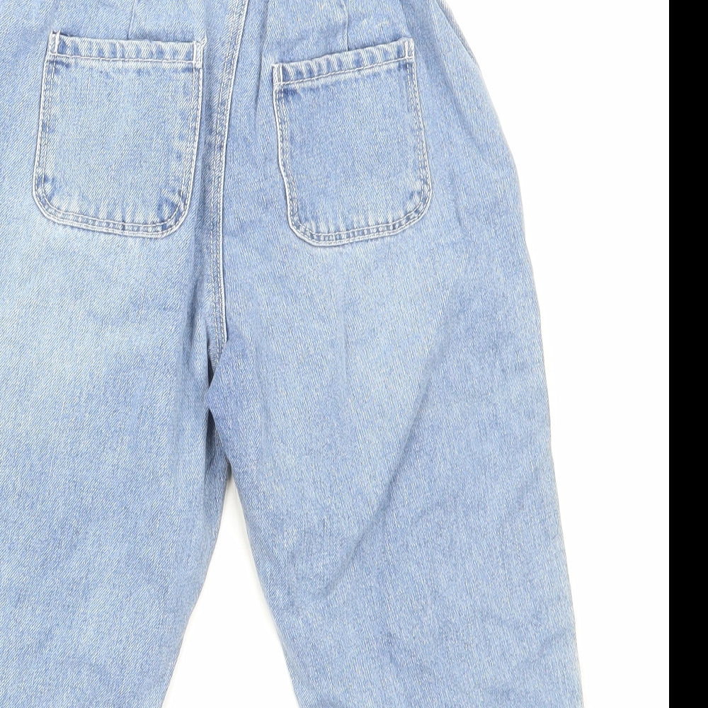 Zara Girls Blue Cotton Tapered Jeans Size 4-5 Years Regular