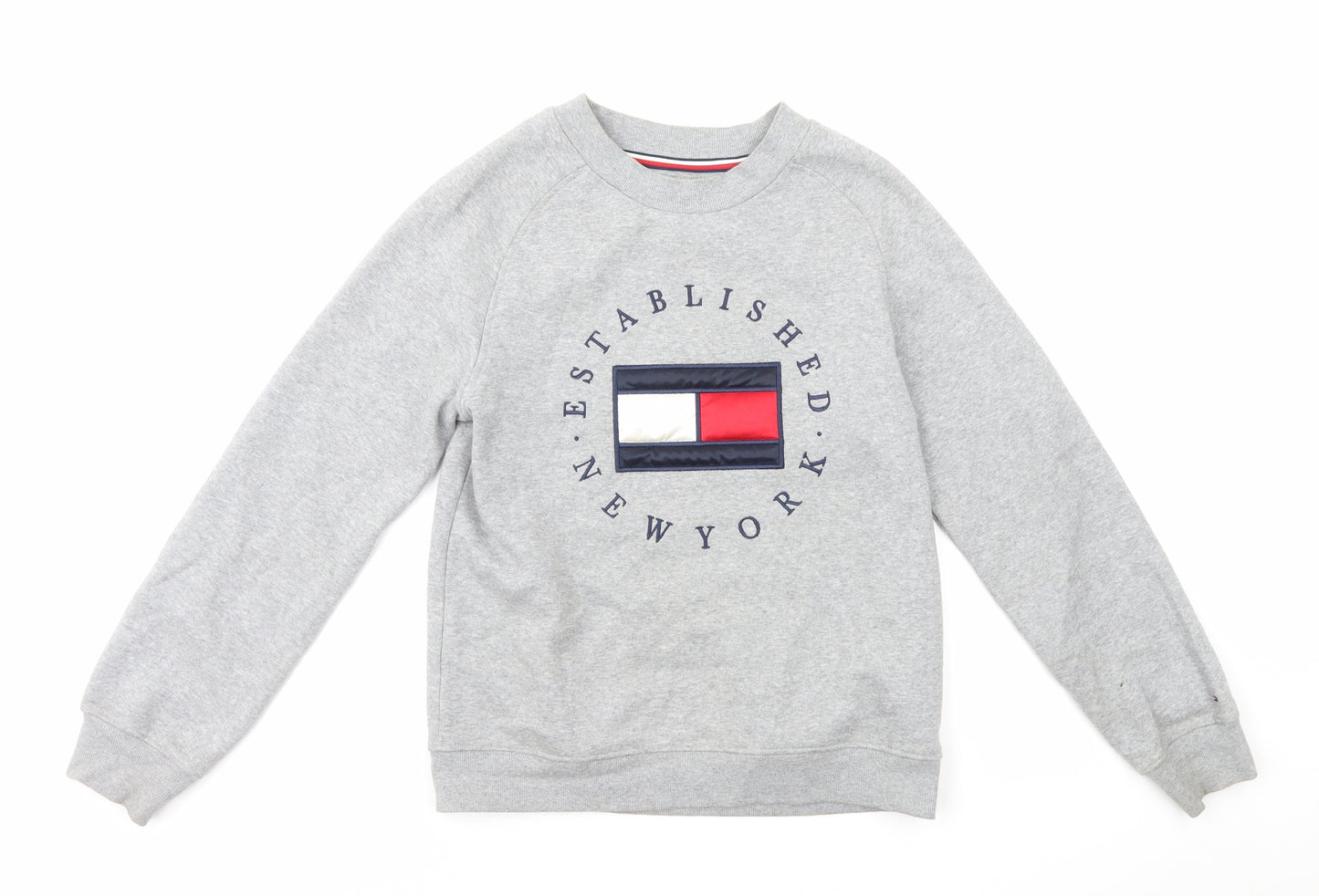 Tommy Hilfiger Womens Grey Cotton Pullover Sweatshirt Size S Pullover