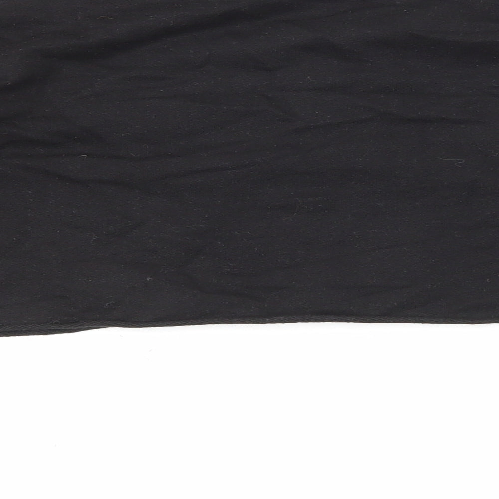 PRETTYLITTLETHING Womens Black Cotton Pullover Sweatshirt Size S Pullover - Cropped