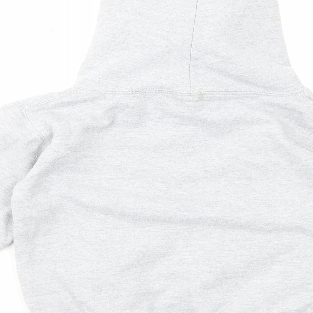 Northern Power Garms Girls Grey Cotton Pullover Hoodie Size 5-6 Years Pullover - The Norths Ace