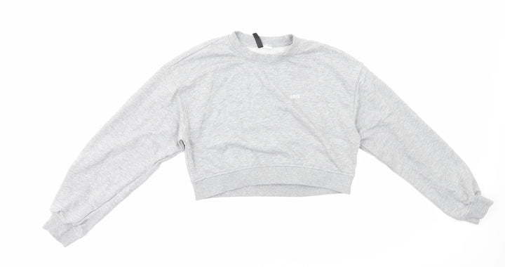 H&M Womens Grey Cotton Pullover Sweatshirt Size S Pullover
