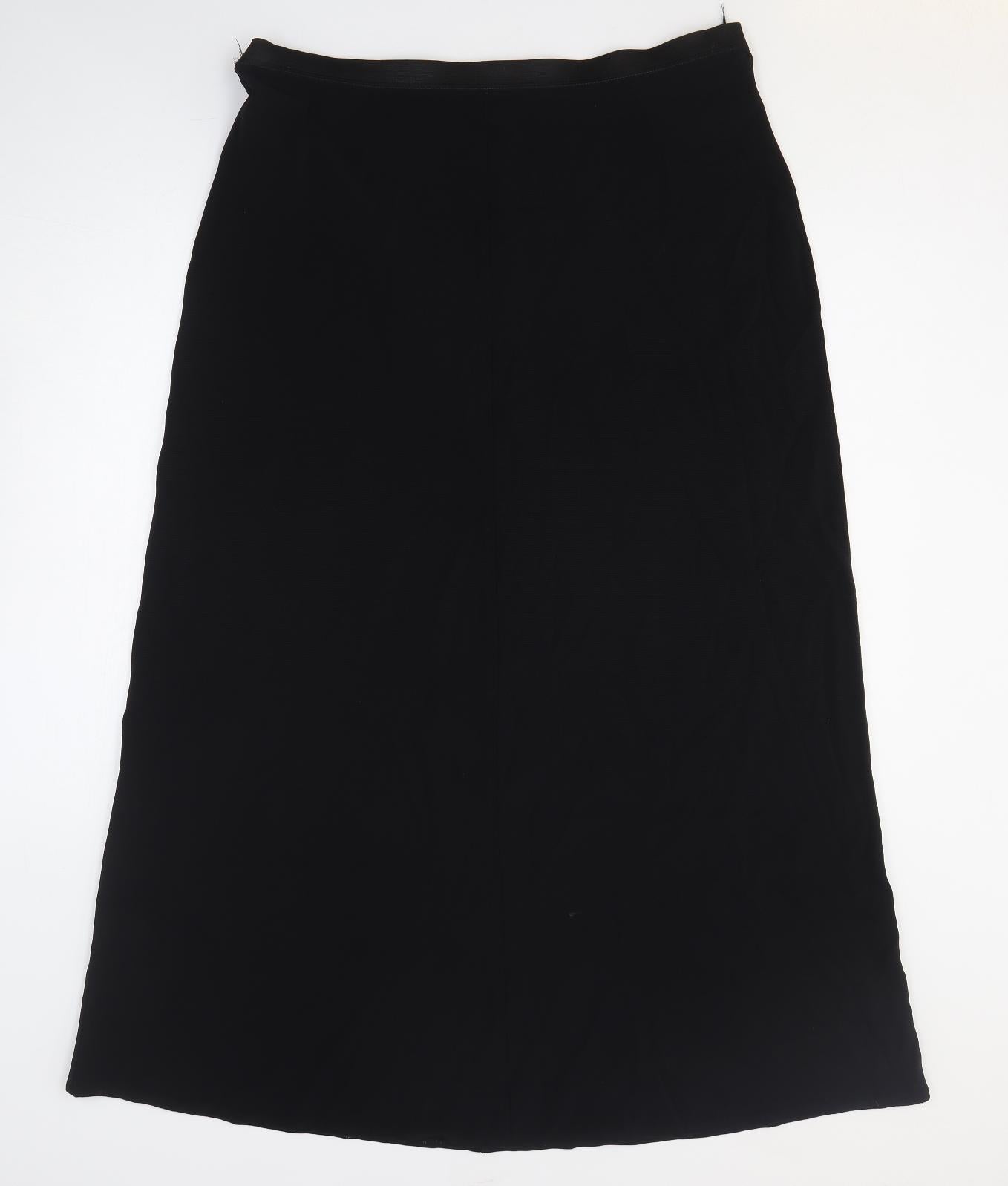 Marks and Spencer Womens Black Viscose A-Line Skirt Size 20