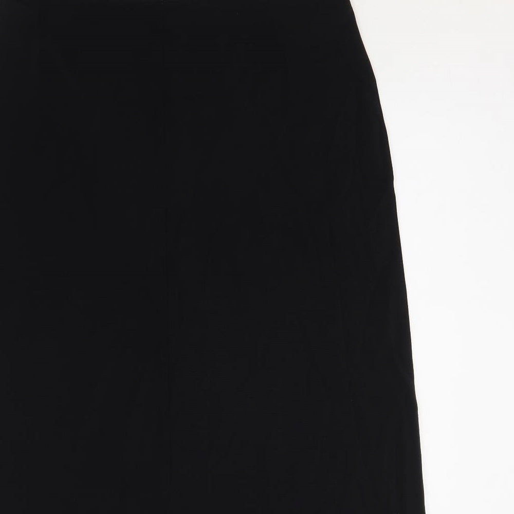 Marks and Spencer Womens Black Viscose A-Line Skirt Size 20