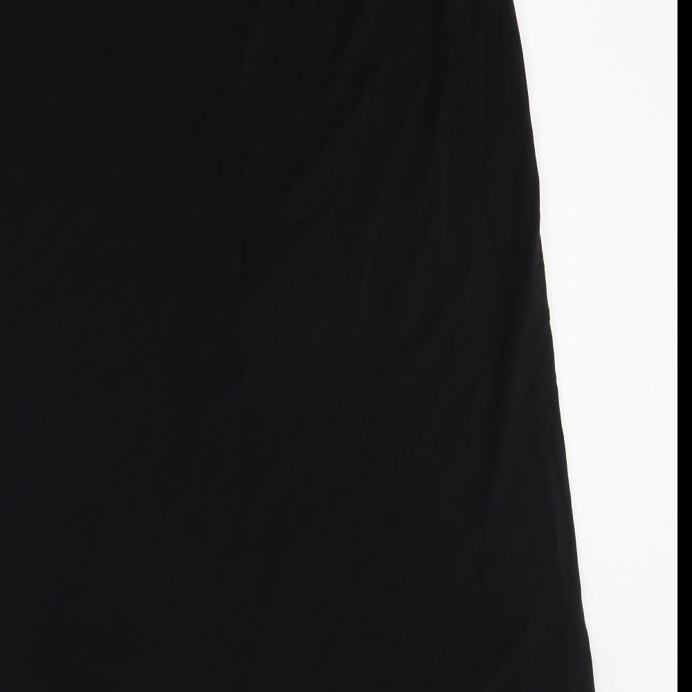 Marks and Spencer Womens Black Viscose A-Line Skirt Size 20