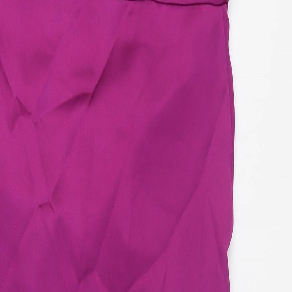 Zara Womens Purple Polyester Maxi Size L Cowl Neck Pullover