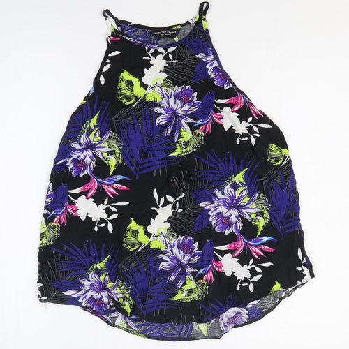 Dorothy Perkins Womens Black Floral Viscose Camisole Tank Size 16 Off the Shoulder