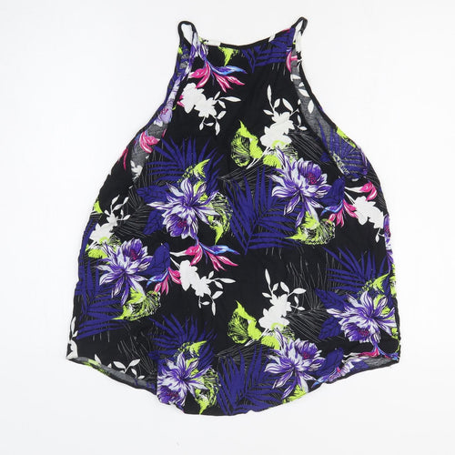 Dorothy Perkins Womens Black Floral Viscose Camisole Tank Size 16 Off the Shoulder
