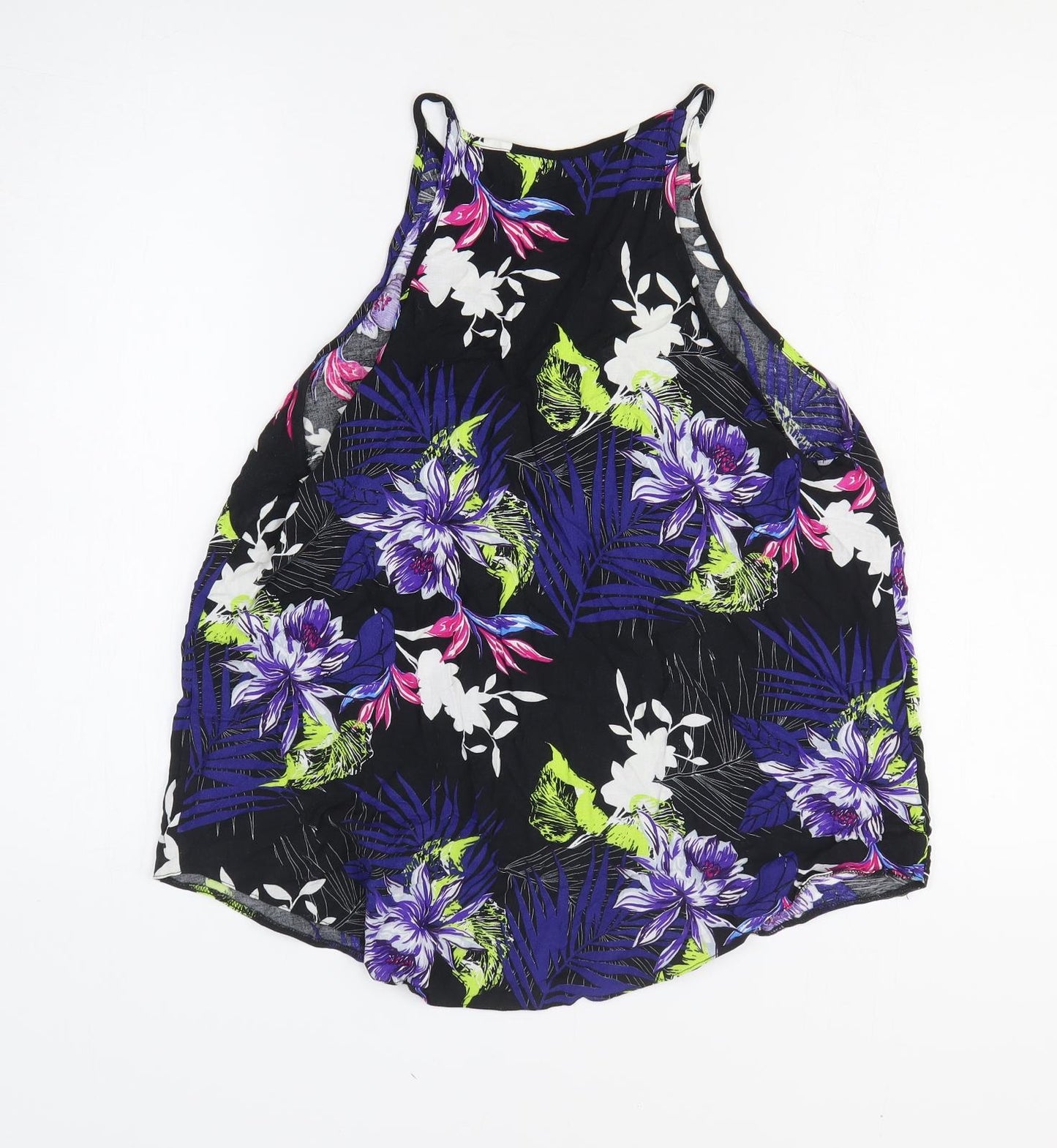 Dorothy Perkins Womens Black Floral Viscose Camisole Tank Size 16 Off the Shoulder