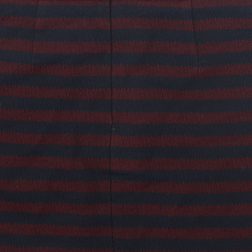 Miss Selfridge Womens Multicoloured Striped Acrylic Mini Skirt Size 8 Zip