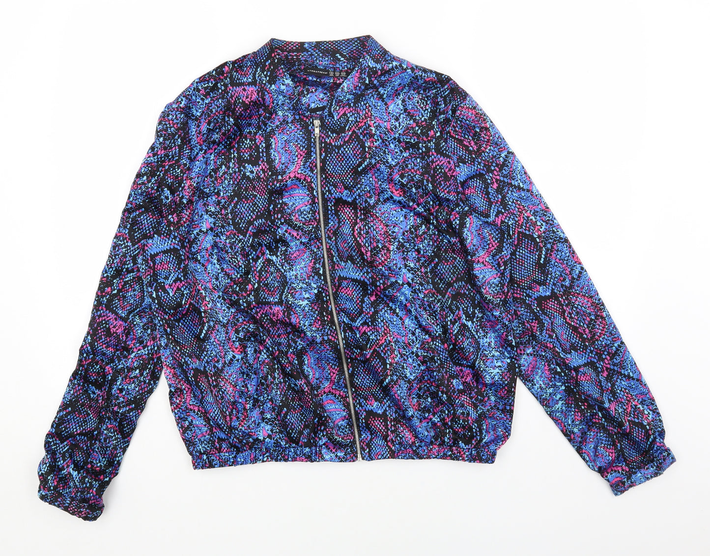 Primark Womens Multicoloured Animal Print Jacket Size 14 Zip - Snake Print