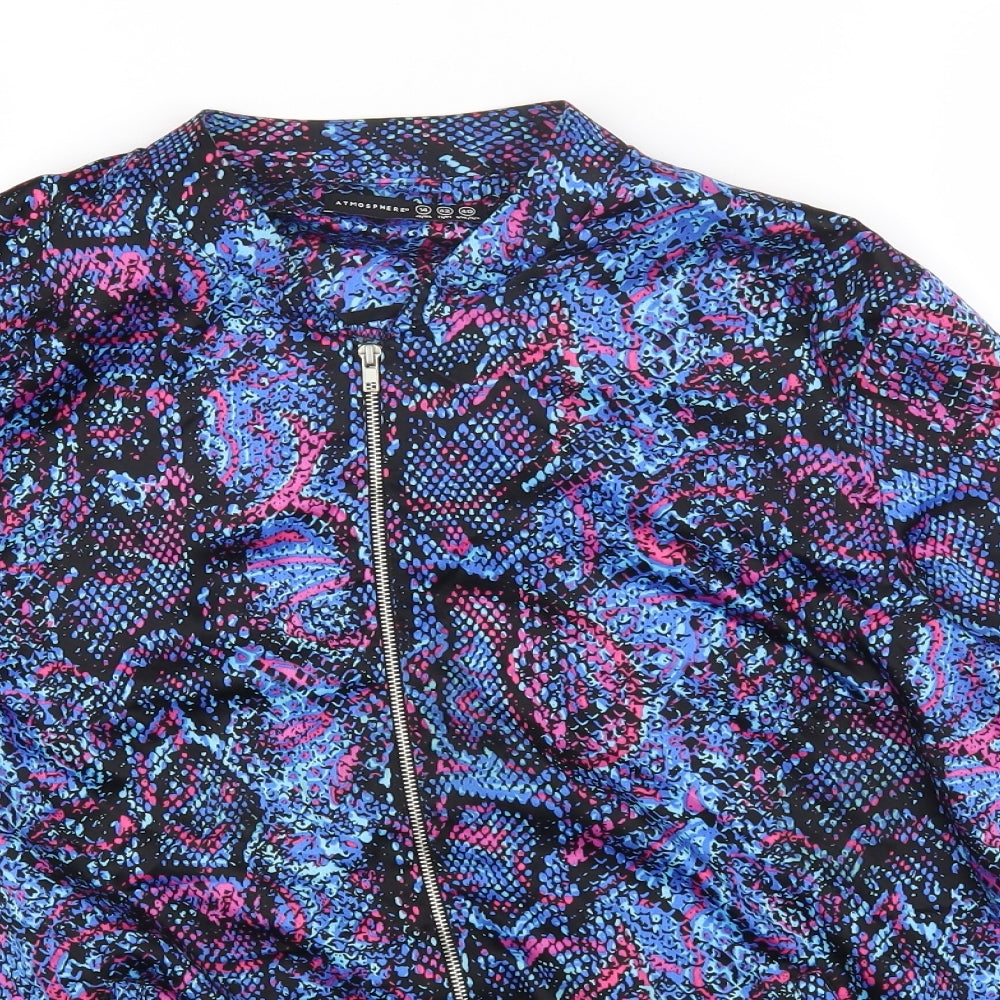 Primark Womens Multicoloured Animal Print Jacket Size 14 Zip - Snake Print