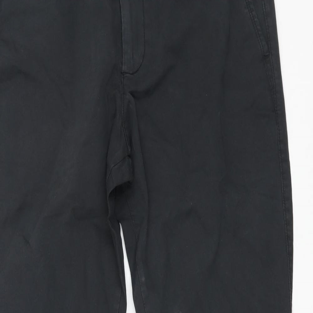Gap Mens Black Cotton Straight Jeans Size 34 in L32 in Regular Button